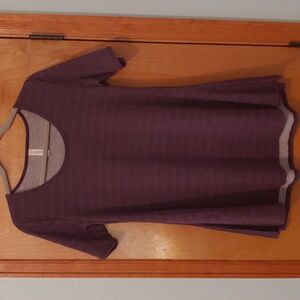 LuLaRoe Deep Purple Textured Top